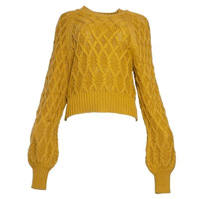 Equipment Size Large Yellow Knit Sweater