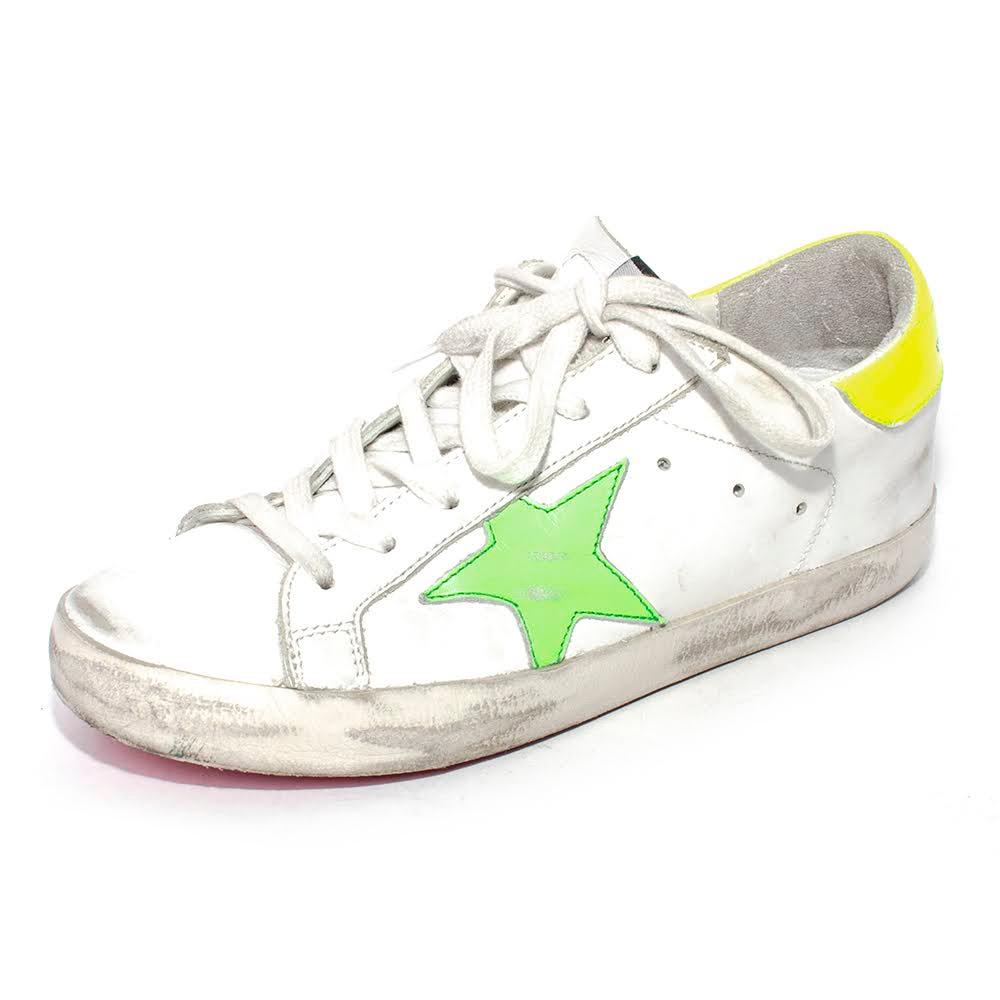  Golden Goose Size 35 White Superstar Sneakers