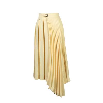 Celine Size 38 Yellow Pleated Skirt 