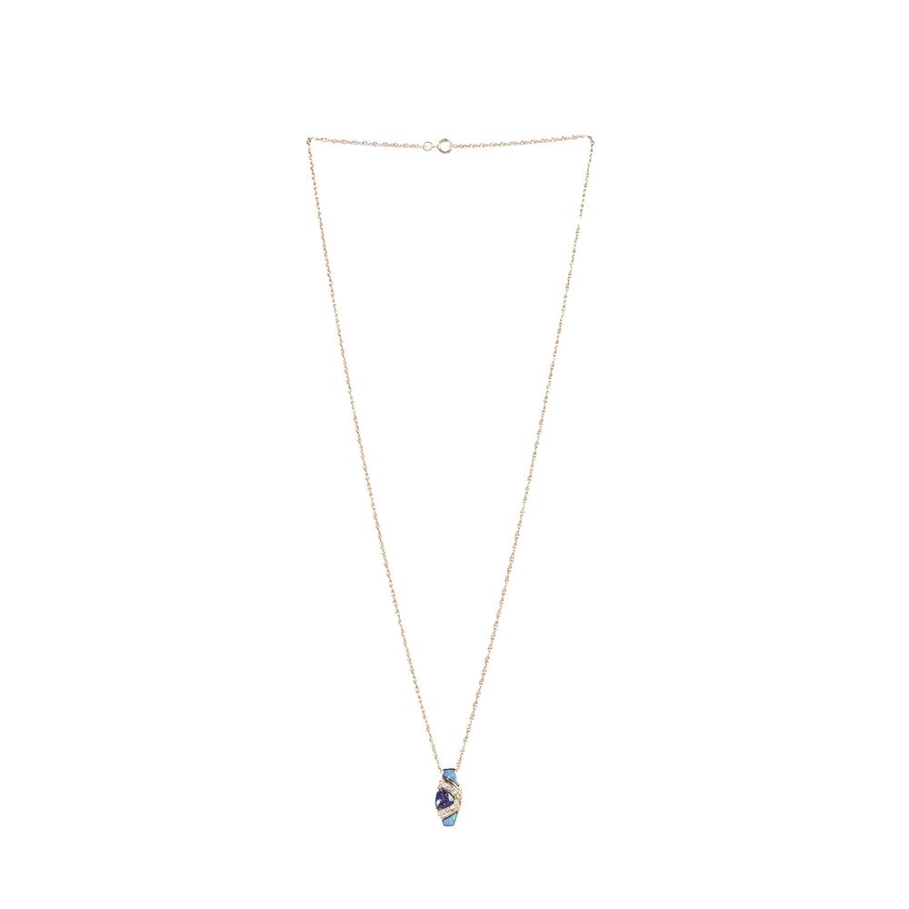  Le Vian 14k Diamond Gemstone Necklace