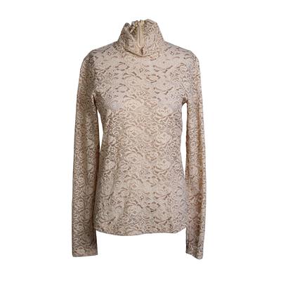 Celine Size Small Lace Long Sleeve High Neck Top