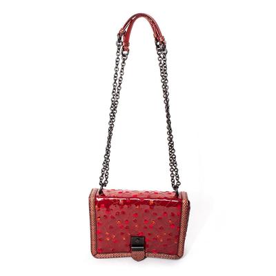 Bottega Veneta Red Patent Mini Limited Edition Meadow Crossbody Bag