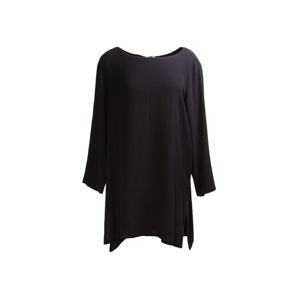  Eileen Fisher Size Medium Black Silk Top