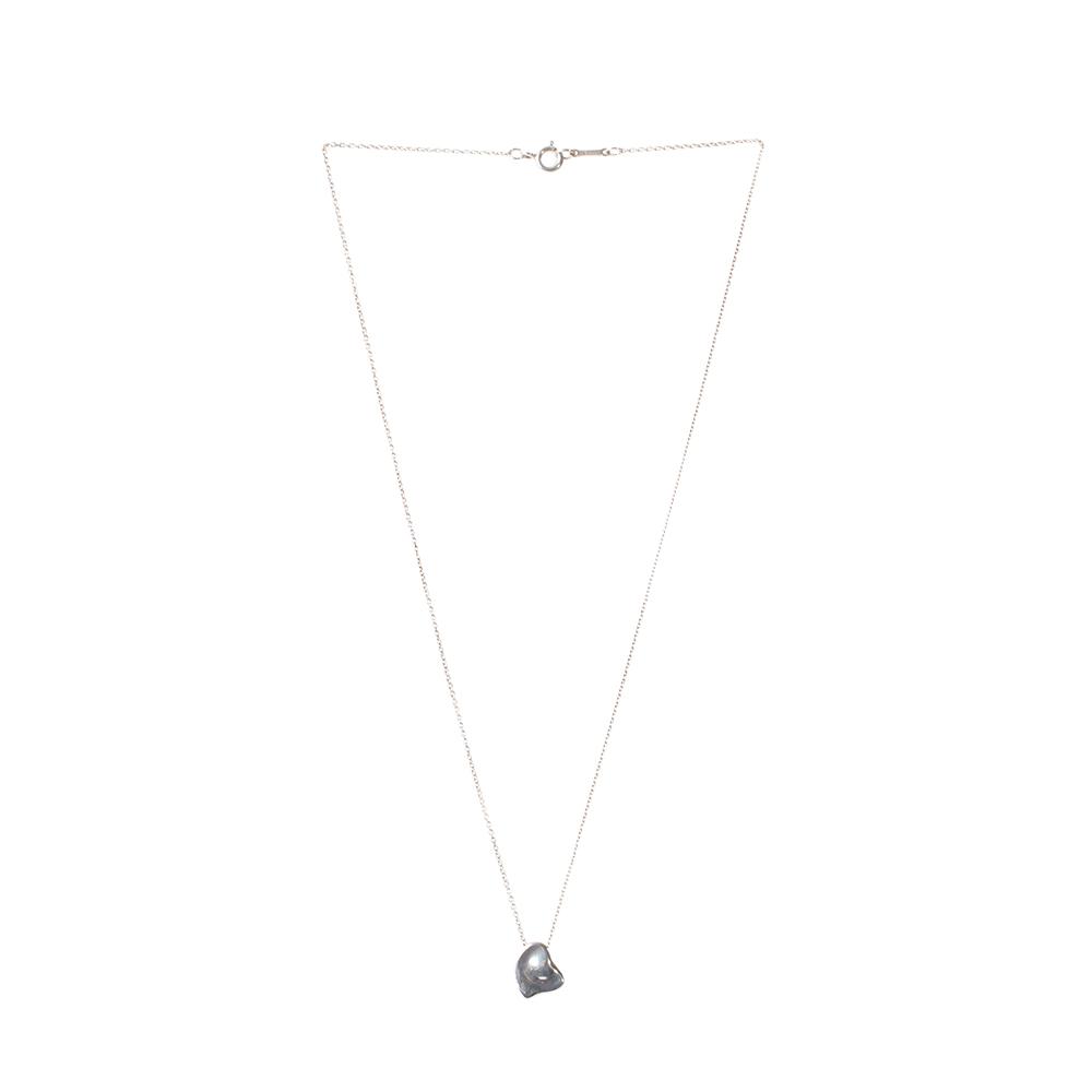  Tiffany & Co.Sterling Silver Peretti Full Heart Necklace