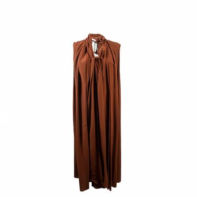 Victoria Beckham Size Medium Brown Sleeveless Scarf Dress