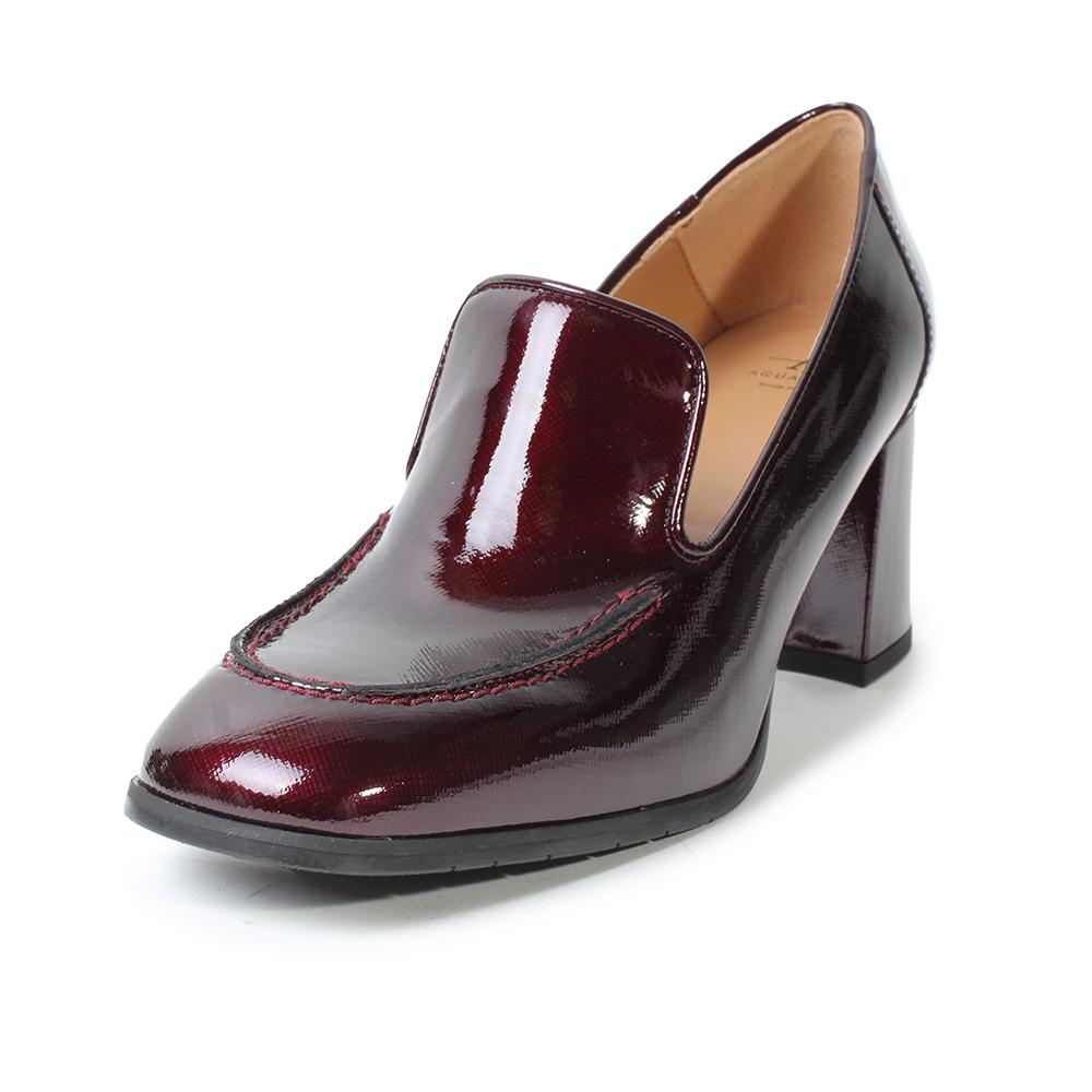  Aquatalia Size 9.5 Patent Leather Block Heel Loafer