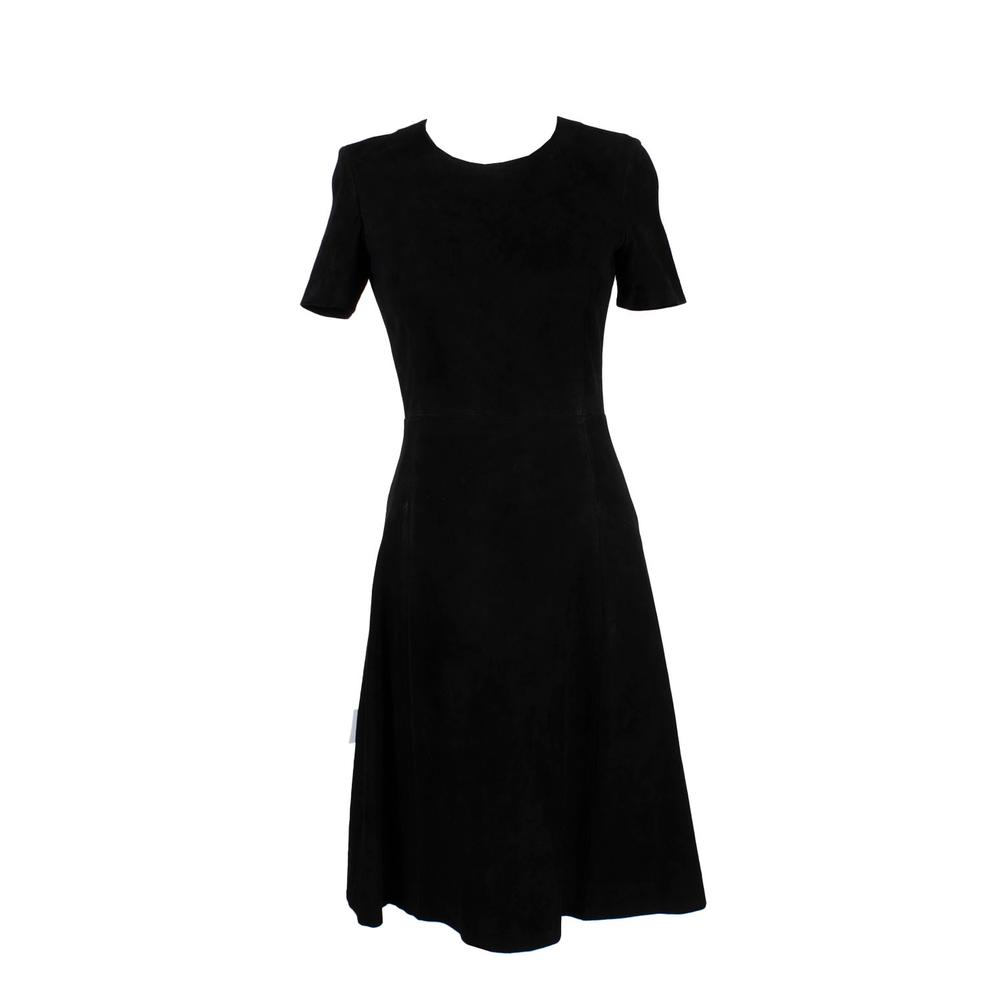  Prada Size 40 Black Suede Dress