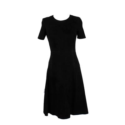Prada Size 40 Black Suede Dress 