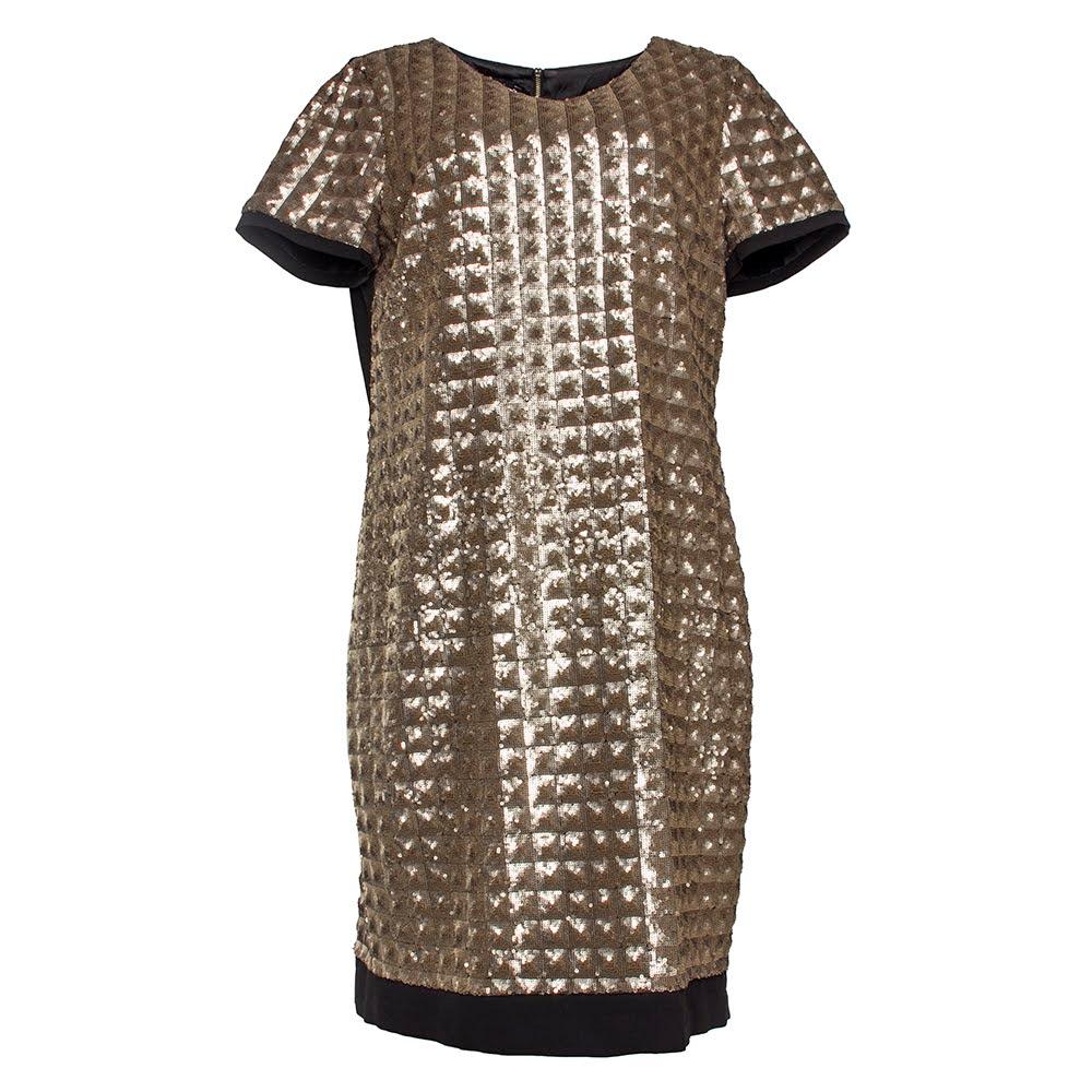 Ted Baker Size Small Gold Sequin Dress