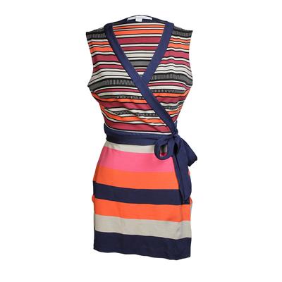 Diane Von Furstenberg Size 10 Mini Wrap Dress 