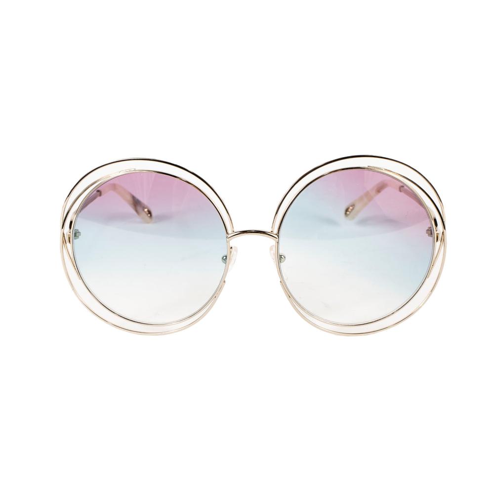  Chloe Clear Pink & Blue Orbit Glasses