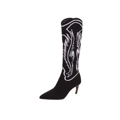 Christian Dior Size 37.5 Kitten Heel Western Style Boots