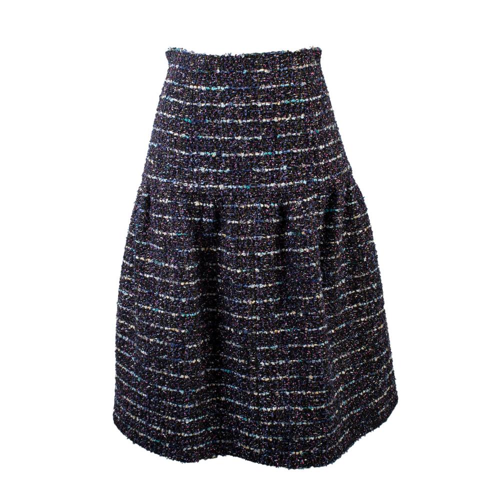  Chanel Size 36 Purple Tweed Skirt