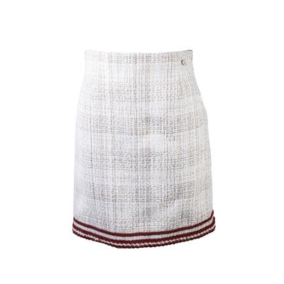 Chanel Size 36 2018 Off White Tweed Skirt