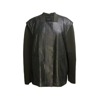 Lafayette 148 Size XL Leather Panel Bomber Jacket
