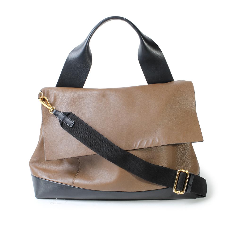  Marni Brown Leather Messenger Bag