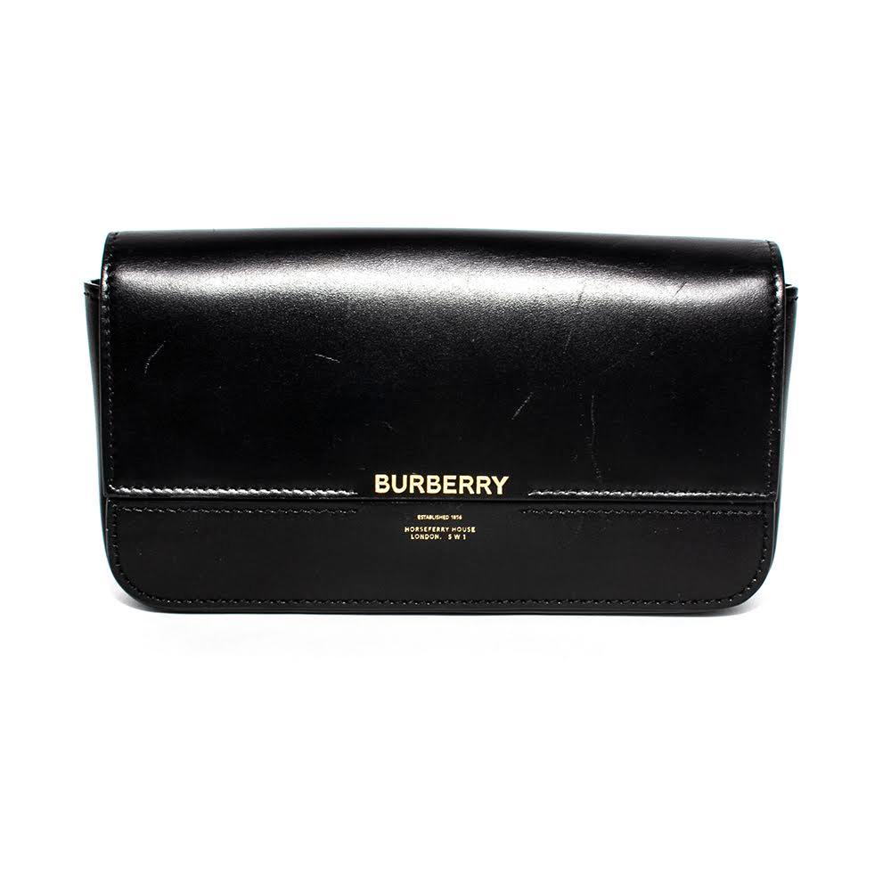  Burberry Black Leather Crossbody Bag