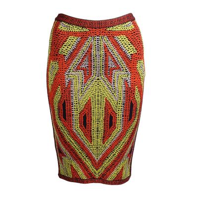 Herve Leger Size XS Abstract Knit Skirt