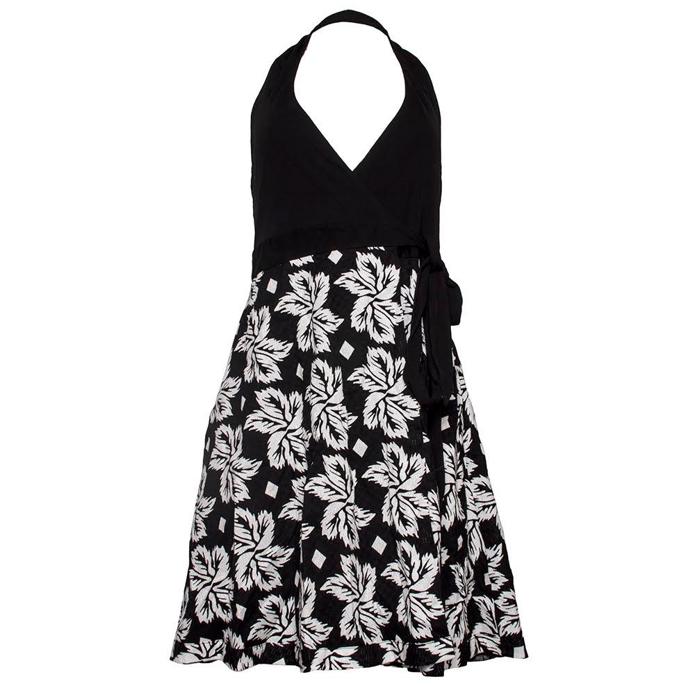  New Diane Von Furstenberg Size 4 Black Floral Dress