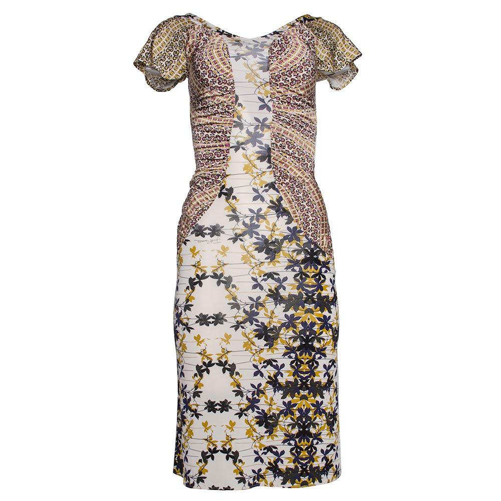  Just Cavalli Size 38 White Floral Dress