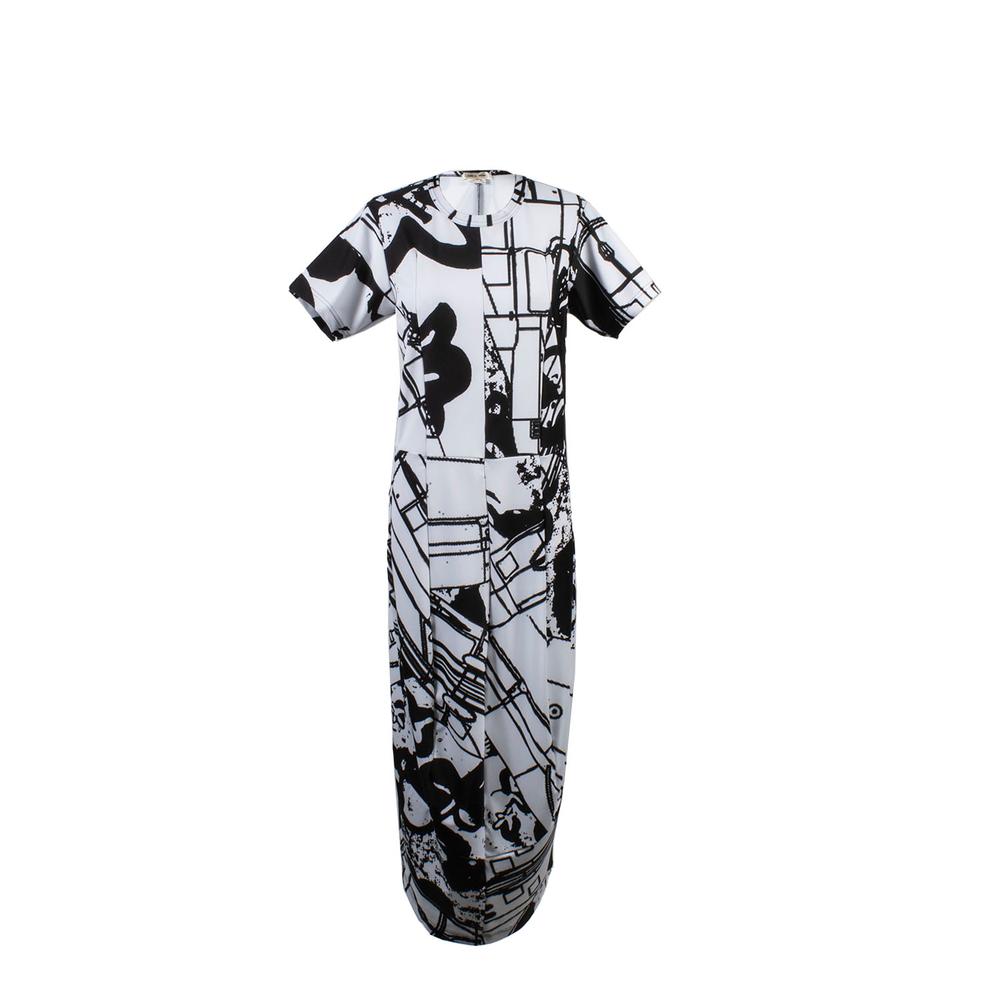  Comme Des Garcons Size Medium Black & White Maxi Dress