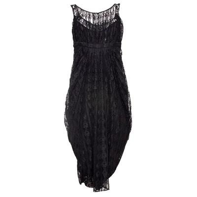 John Galliano Size 8 Black Lace Dress
