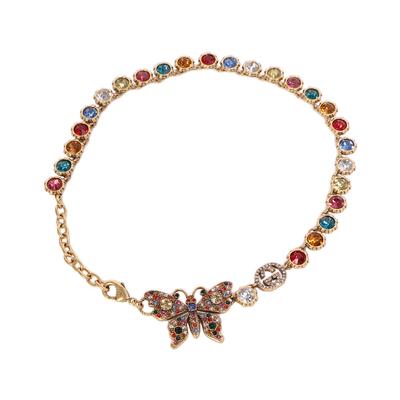 Gucci Multicolor Butterfly Necklace