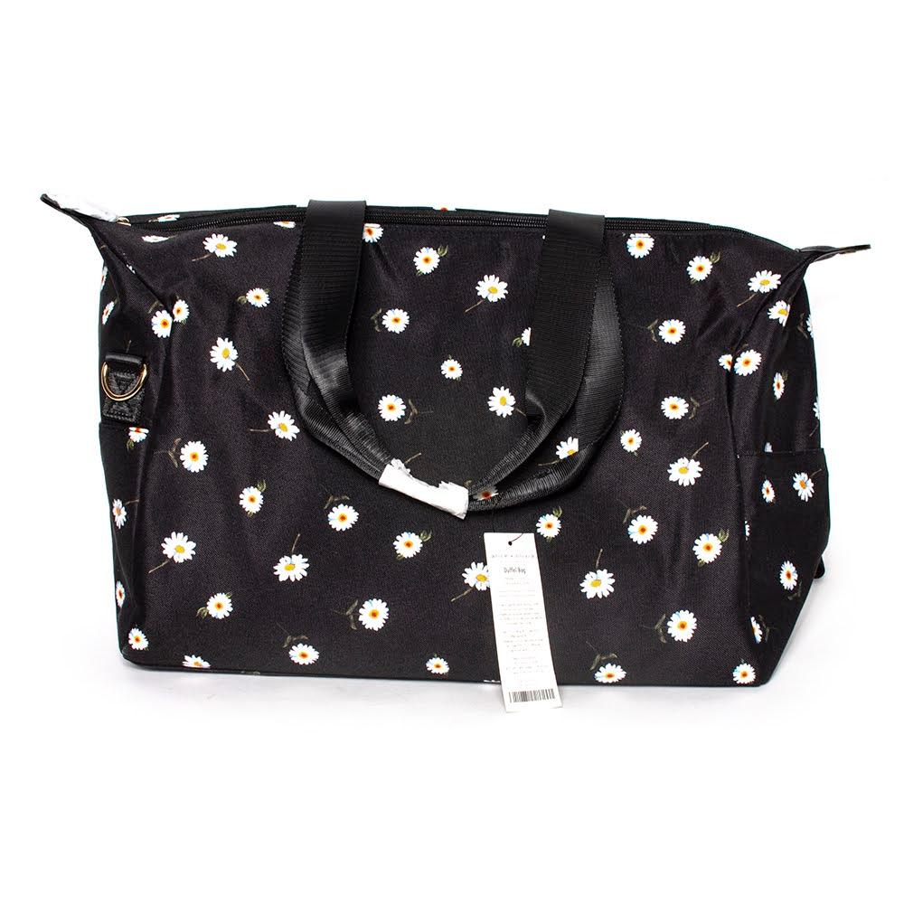  New Alice + Olivia Black Polyester Floral Duffel Bag