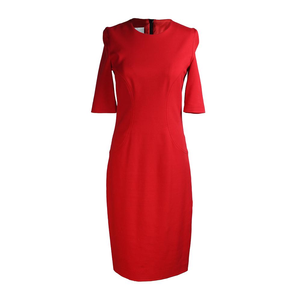  Akris Size 6 Punto Red Sheath Dress