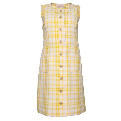 Tory Burch Size 2 Yellow Plaid Dress
