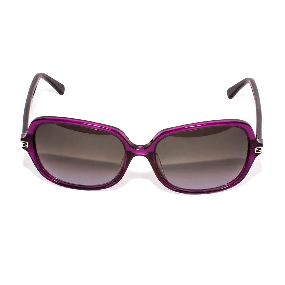  Fendi Purple Square Monogram Logo Sunglasses