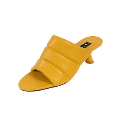 Simon Miller Size 37 Yellow Puffy Heeled Sandals