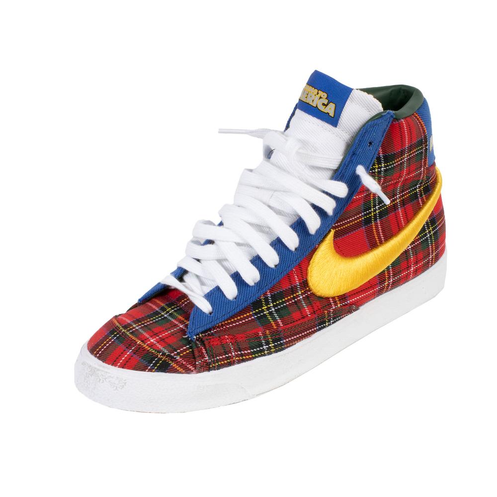  Nike Size 8 Red Plaid Coming To America Sneakers