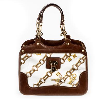 Louis Vuitton Brown Gold Chain Handle Handbag 