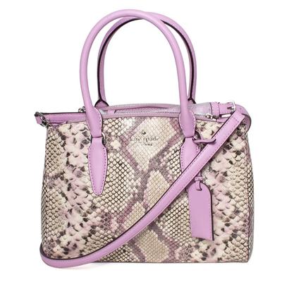 Kate Spade Pink Snake Embossed Leather Crossbody Bag