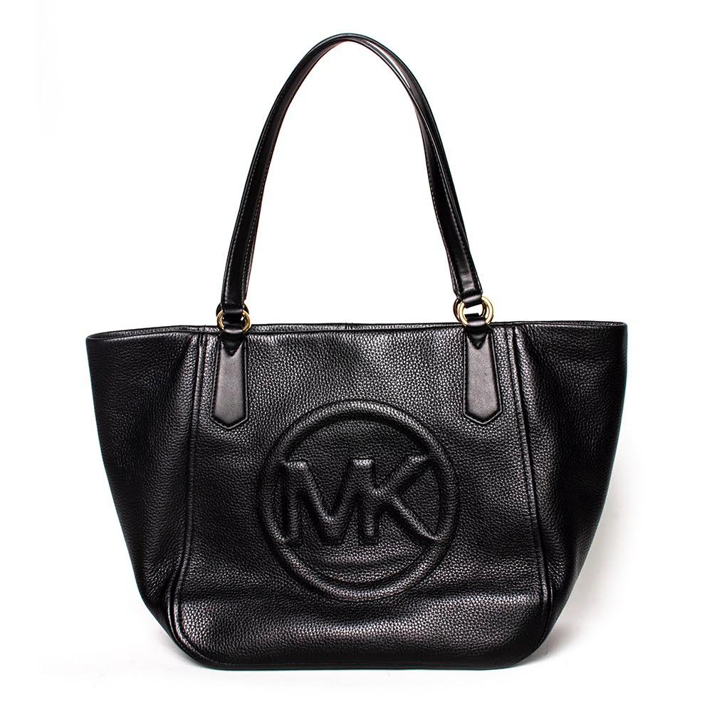  Michael Kors Black Pebbled Leather Tote Bag
