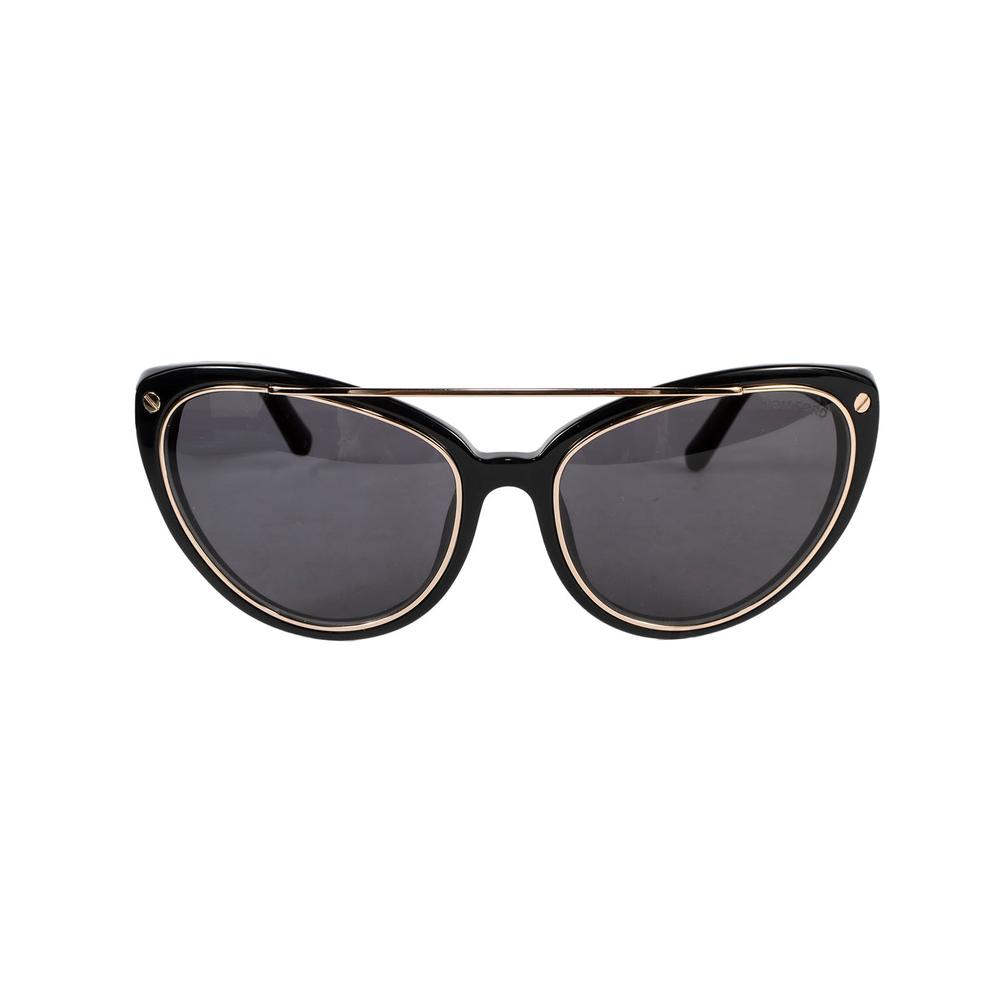  Tom Ford Black Edita Tf384 Cat Eye Sunglasses With Case