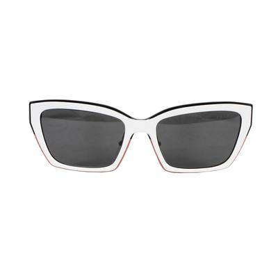 Prada White SPR14X White Rim Sunglasses with Case 