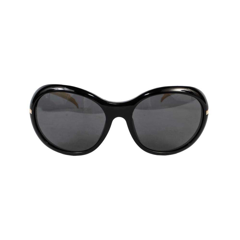  Chanel Black 5152 Gold Tone Fan Rims Sunglasses With Case