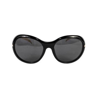 Chanel Black 5152 Gold Tone Fan Rims Sunglasses with Case 
