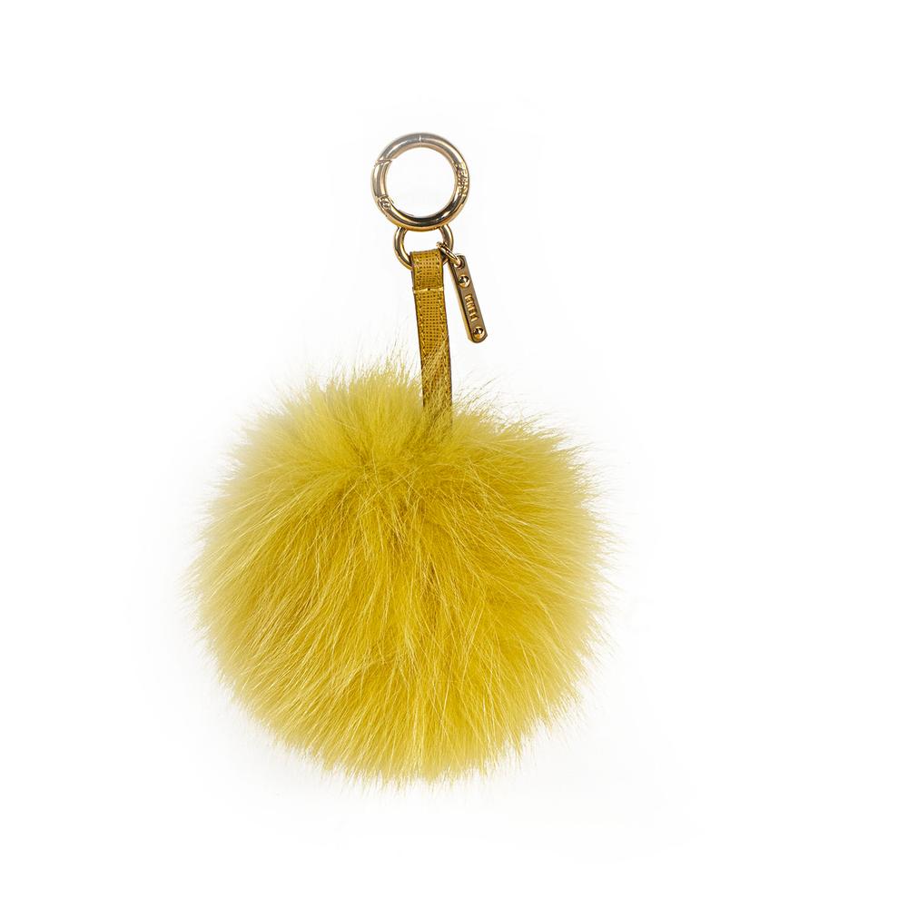  Fendi Yellow Fox Keychain With Box