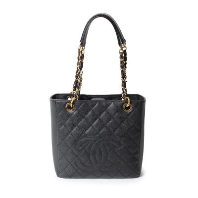 Chanel Caviar Tote Bag With Chain Strap