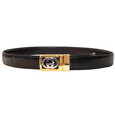 Gucci Size 38 Black Leather Belt
