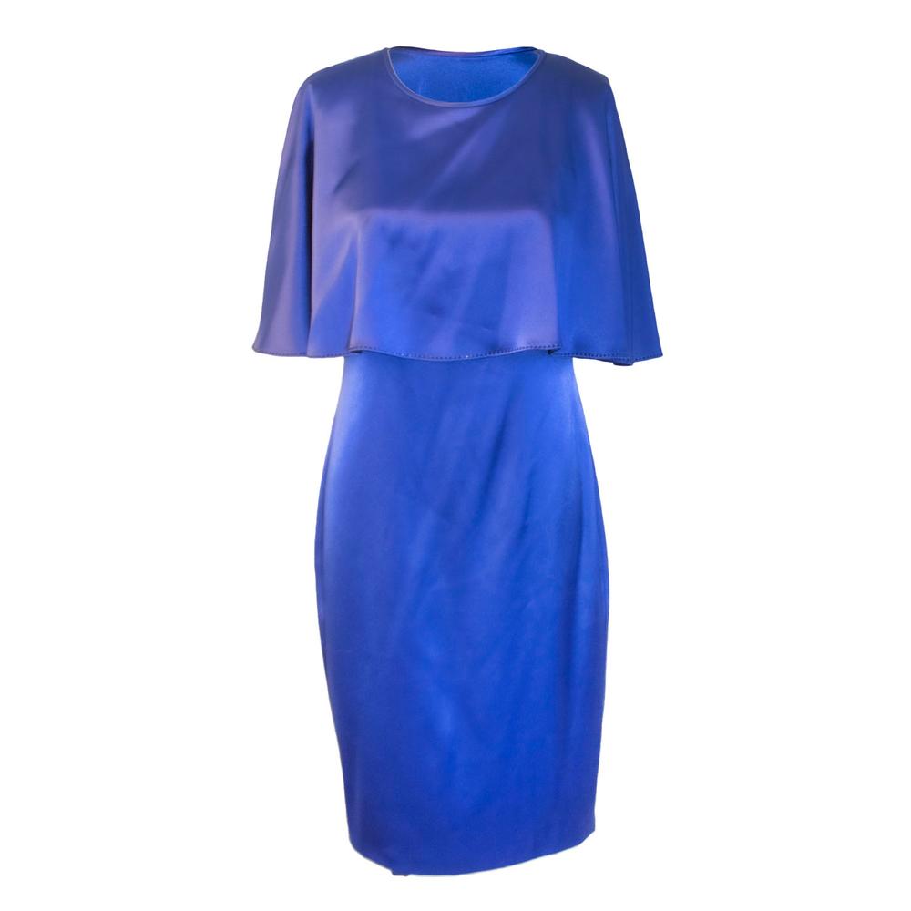  St.John Size 4 Blue Silk Dress