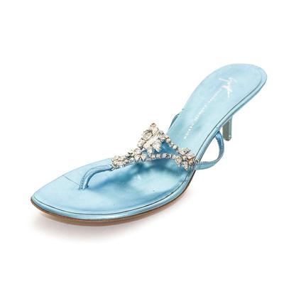 Giuseppe Zanotti Size 9 Blue Crystal High Heels 