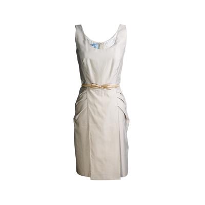 Prada Size 42 Wool Blend Sheath Dress with Belt