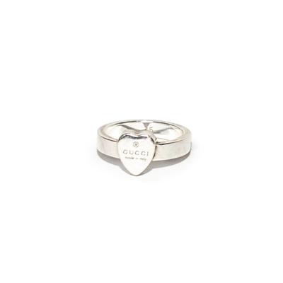 Gucci Size 7 Sterling Silver Heart Ring