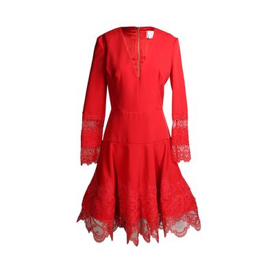 Bronx And Banco Size Small Long Sleeve Dress With Lace Appliques