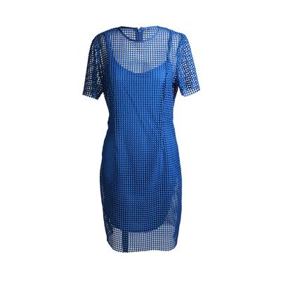 Diane Von Furstenberg Size Small Overlay Short Sleeve Dress
