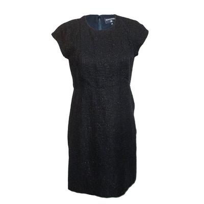 Chanel Size 38 Black Patterned Dress